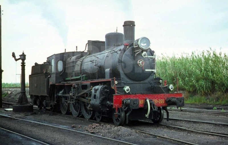 RENFE Spanish Railways Steam Loco 230 2120 Lerida 1968 Original.jpg