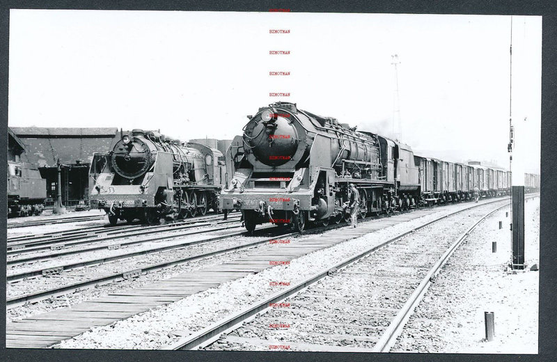 RQ18 SPAIN RENFE steam locomotive 151.3112 at Arcon on a freight train 16-6-66.jpg