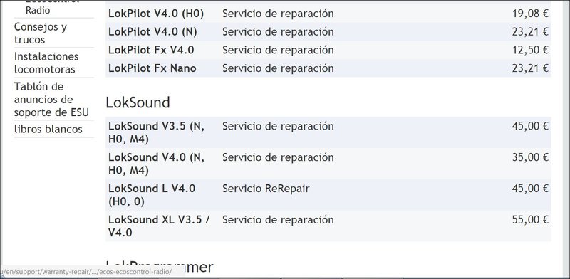 Precios servicio de reparación de ESU.JPG