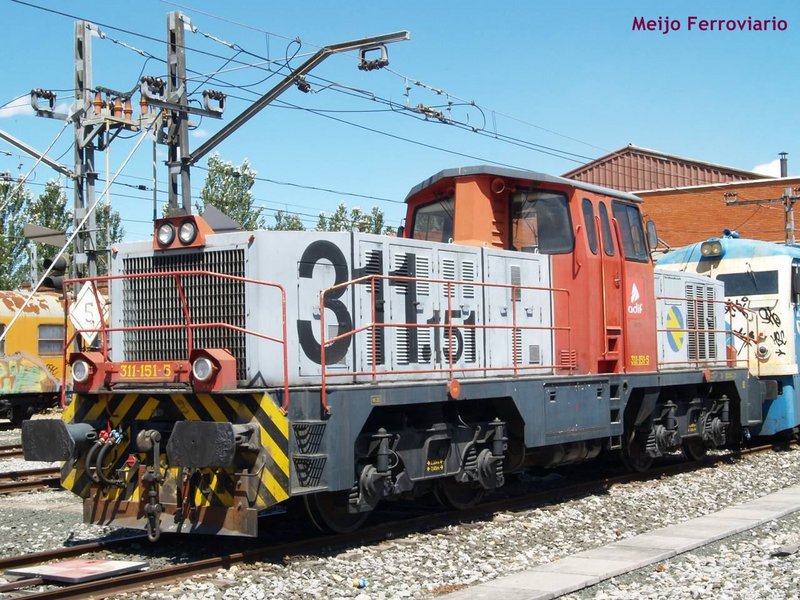 Locomotora 311, en Miranda de Ebro..JPG