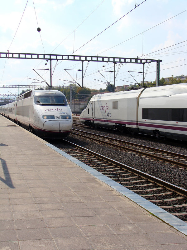 3-Cruce entre AVE s-100-007 y Talgo s-102 en P.Llano, 23-10-2010.jpg