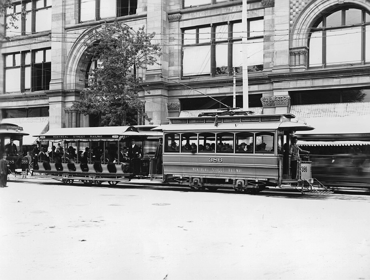 Electric trams, Ste. Catherine St., Montreal, QC, 1895.jpg