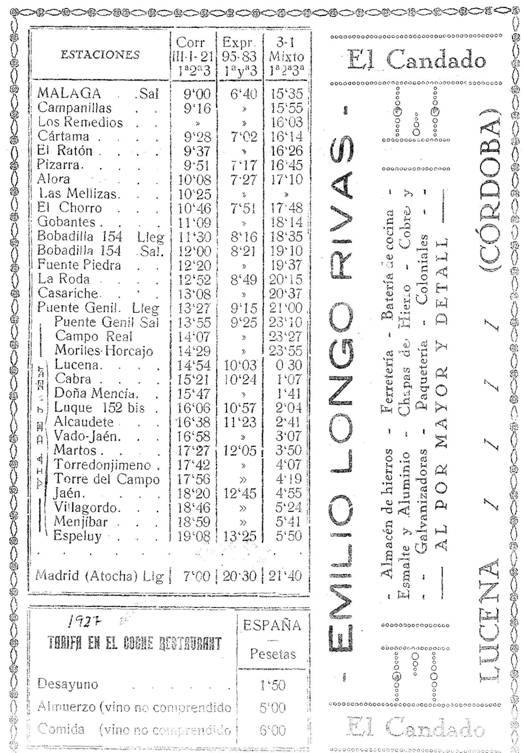 Horario coreo Espeluy a Malaga año 1927.jpg