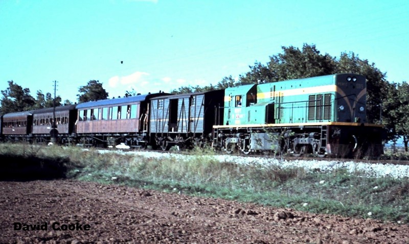 S1686 New RENFE Bo-Bo Diesel on Mixed Train Nr. Lerida, Spain 1968 71.jpg