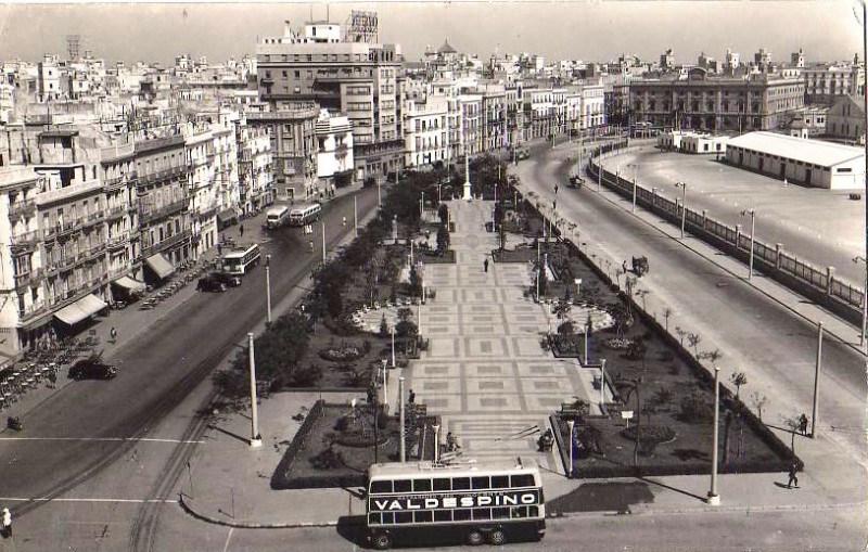 Cadiz_Avda Ramón de Carranza y del Generalísimo_c1955.JPG