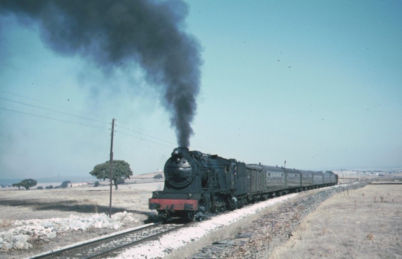 RENFE Spanish Railways Steam Loco 240F 2287 Guijuelo 1970 .jpg