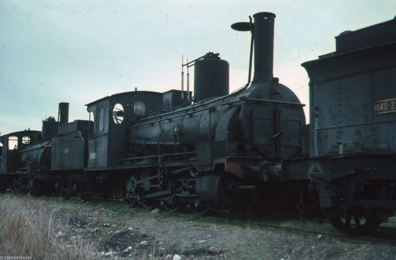 RENFE Spanish Railways Steam Loco 040 2241 Puente Genil 1966 Original.JPG