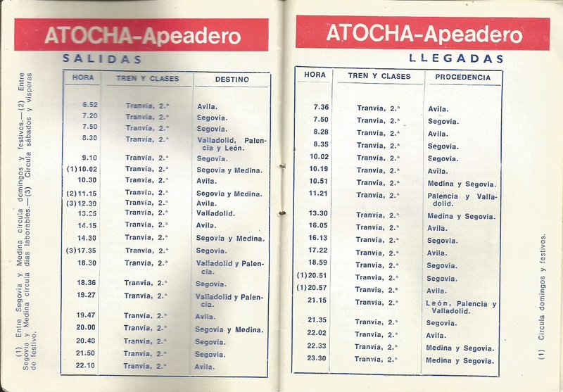 Horarios llegadas y salidas de Atocha  apeadero1976.jpg