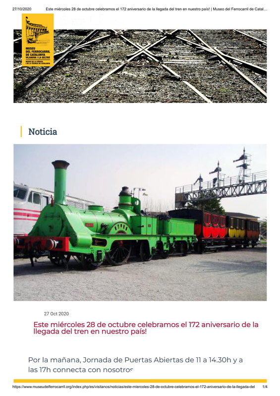 Este miércoles 28 de octubre celebramos el 172 aniversario de la llegada del tren en nuestro país! _ Museo del Ferrocarril de Cataluña-1.jpg