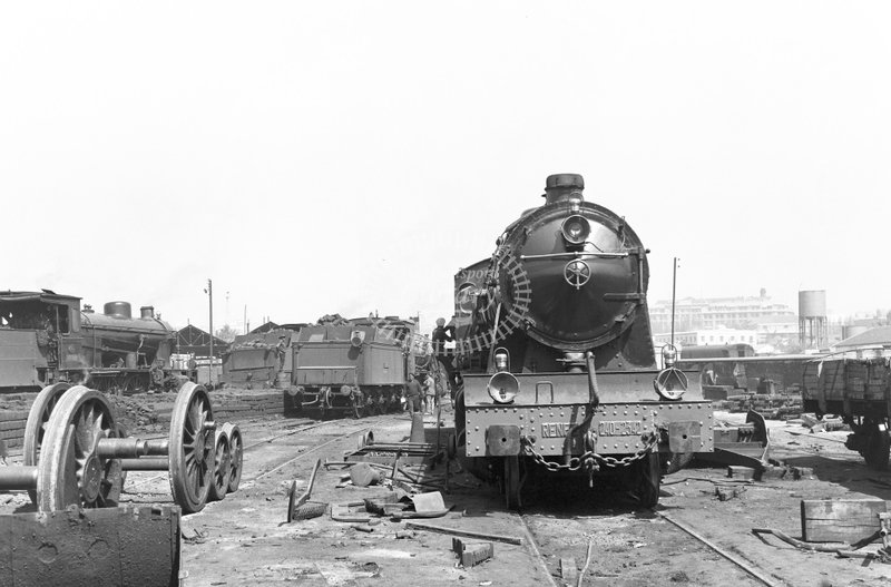 132971 RENFE Spanish Railways Steam Locomotive Class 240 4-8-0 240 2342  at Madrid Delicias MPD  in 1964 -  02-05-1964  - Peter Gray.jpg