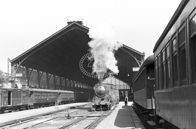 132963 RENFE Spanish Railways Steam Locomotive Class 130 2-6-0 130 2112  at Madrid Delicias  in 1964 -  02-05-1964  - Peter Gray.jpg
