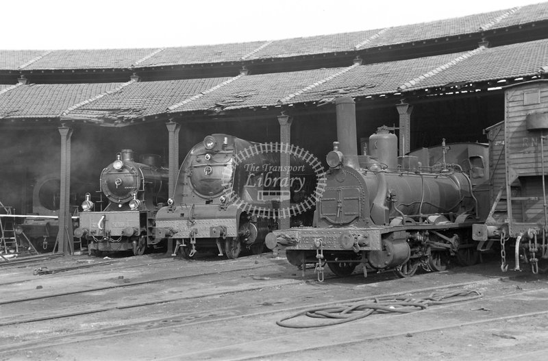 132918 RENFE Spanish Railways Shed Scene  Class 230 4-6-2 230.2065 El Alberche  at Delicias MPD  in 1963 -  02-05-1963  - Peter Gray.jpg
