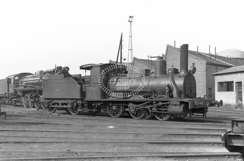132891 RENFE Spanish Railways Shed Scene  Class 030 0-6-0 030.2163 El Aragon  at Delicias MPD  in 1963 -  02-05-1963  - Peter Gray.jpg