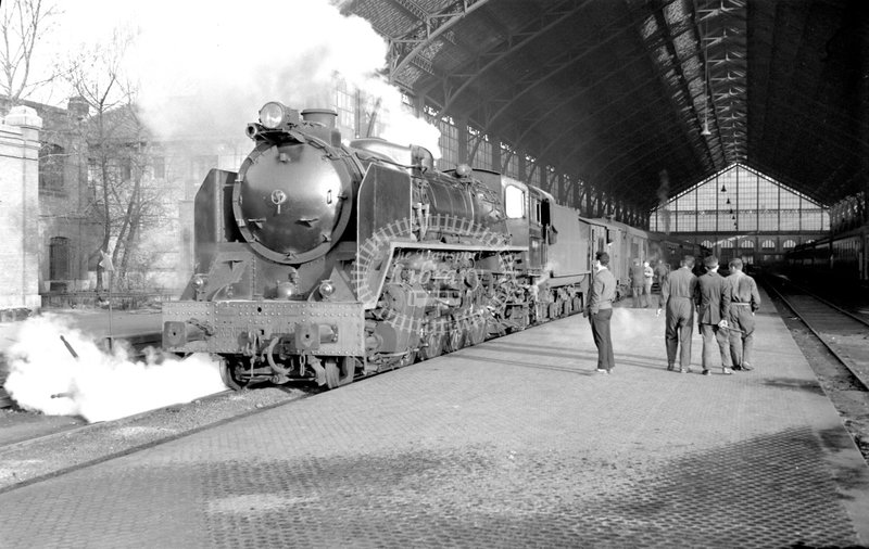 62999 RENFE Spanish Railways Steam Locomotive Class 141F 141F 2238  at Madrid Delicias in 1965 - 29-03-1965 - Lawrie Marshall.jpg