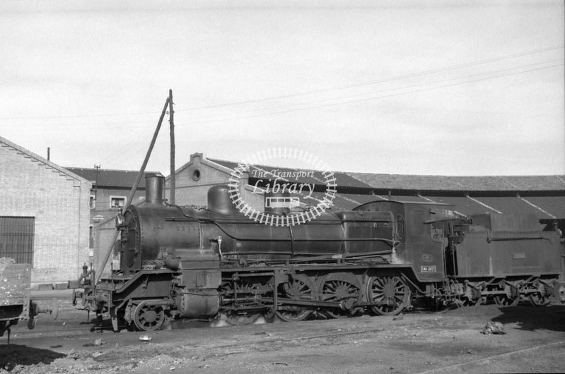 1360 RENFE Spanish Railways Steam Locomotive Class 140 140 2411  at Madrid Delicias in 1956 - 24-05-1956 - Lawrie Marshall.jpg