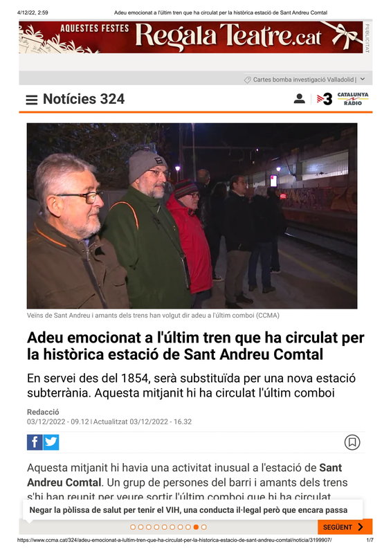 Adeu emocionat a l'últim tren que ha circulat per la històrica estació de Sant Andreu Comtal-1.jpg