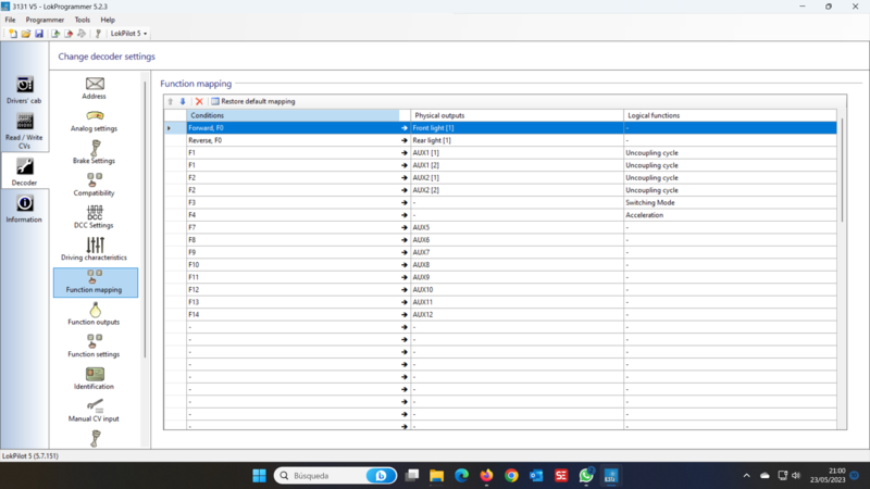 Programación de telex para lokpilot con lokprogrammer File