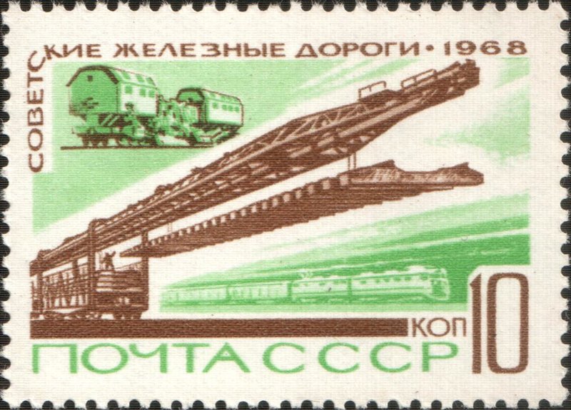 The_Soviet_Union_1968_CPA_3701_stamp_(Railroad_Crane,_Ballast_Regulator_and_Train_(Rail_transport_operations_and_Construction)).jpg