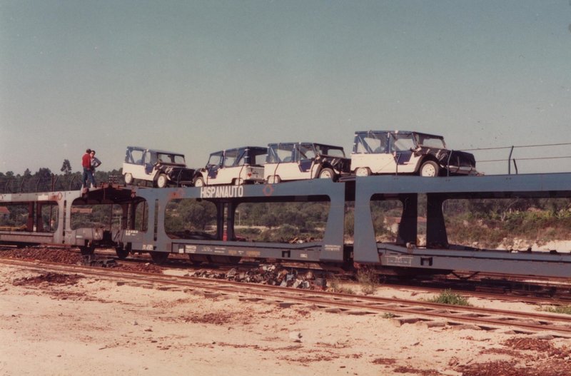 2 Laeks del pool HISPANAUTO en Mangualde  Mayo de 1982 con Mehari destino Francia (Fernando Abilleira Salomón ).jpg