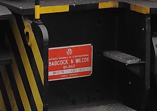 Placa de tractor Babcock & Wilcox Bilbao ex 1076 REPSOL YPF El Musel 18-08-2021.png