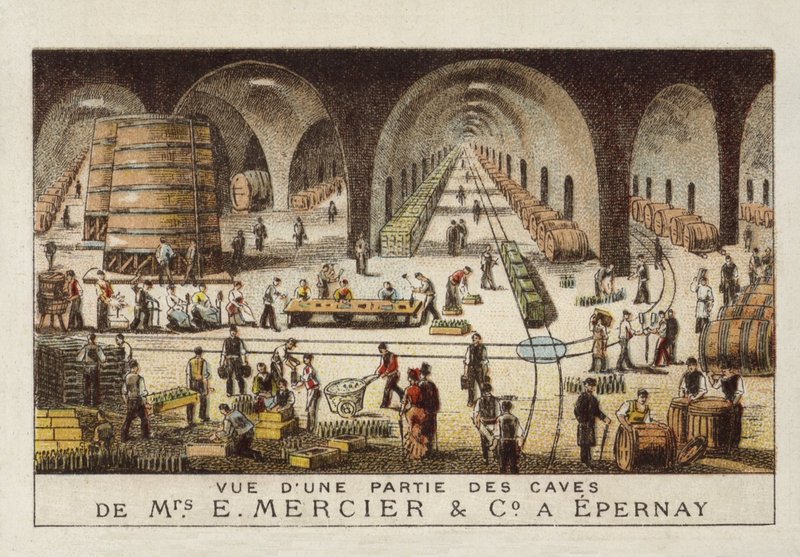05 - Bodegas - French_School_-_Champagne_cellars_of_E_Mercier_Co_Epernay_France_-_(MeisterDrucke-537626).jpg